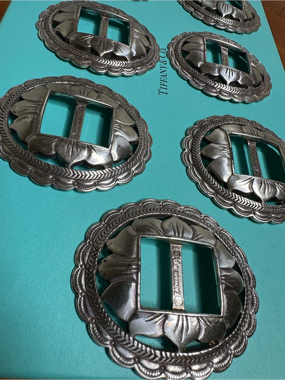 Vintage 1993 Brighton Conches Silver Tone Western For Belt - Picture 2 of 7